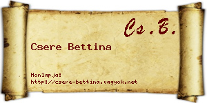 Csere Bettina névjegykártya