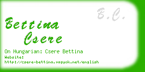 bettina csere business card